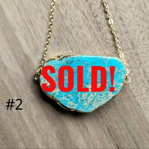 ⭐LAST ONE⭐ Raw Jasper 18k Gold Plate Boho Necklace - Picture 5 of 6